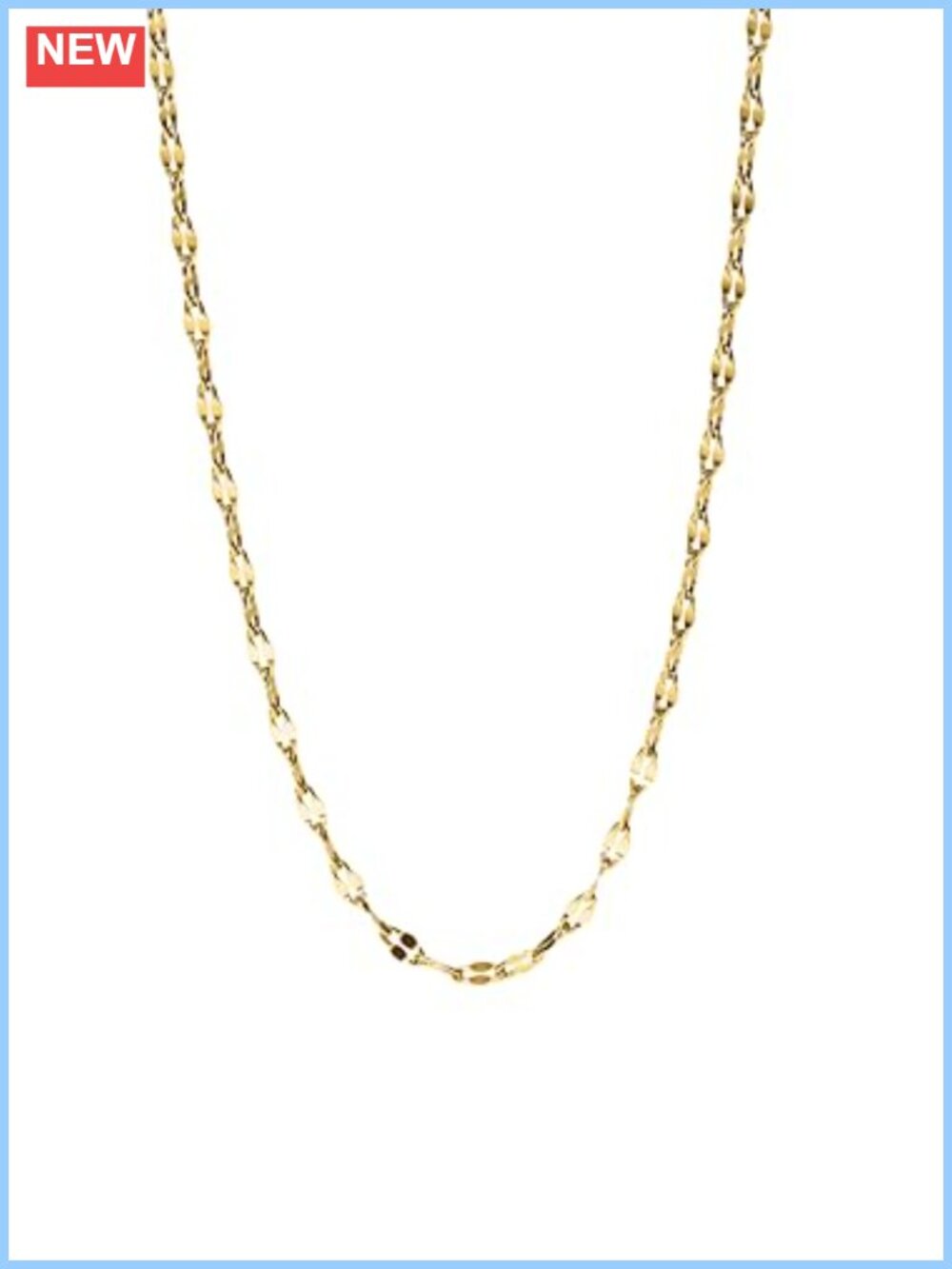 14K Gold Plated Stainless Steel Heart Petal Necklace Water Resistant